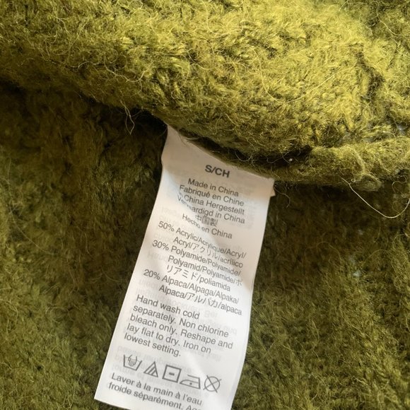 NWOT J. Crew Pointelle Cable Knit Sweater, sz Small, color Rich Olive. - Picture 3 of 7